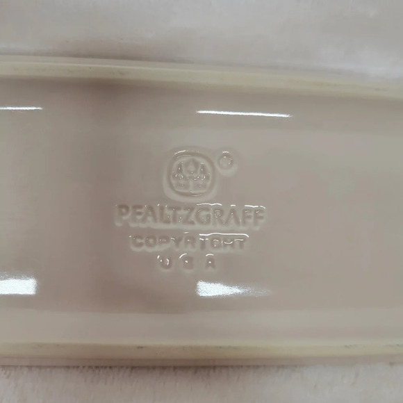 PFALTZGRAFF 2 Pc “AURA" 7" BUTTER DISH W/LID/CREAM-PINK-BLUE STONEWARE - Picture 4 of 12